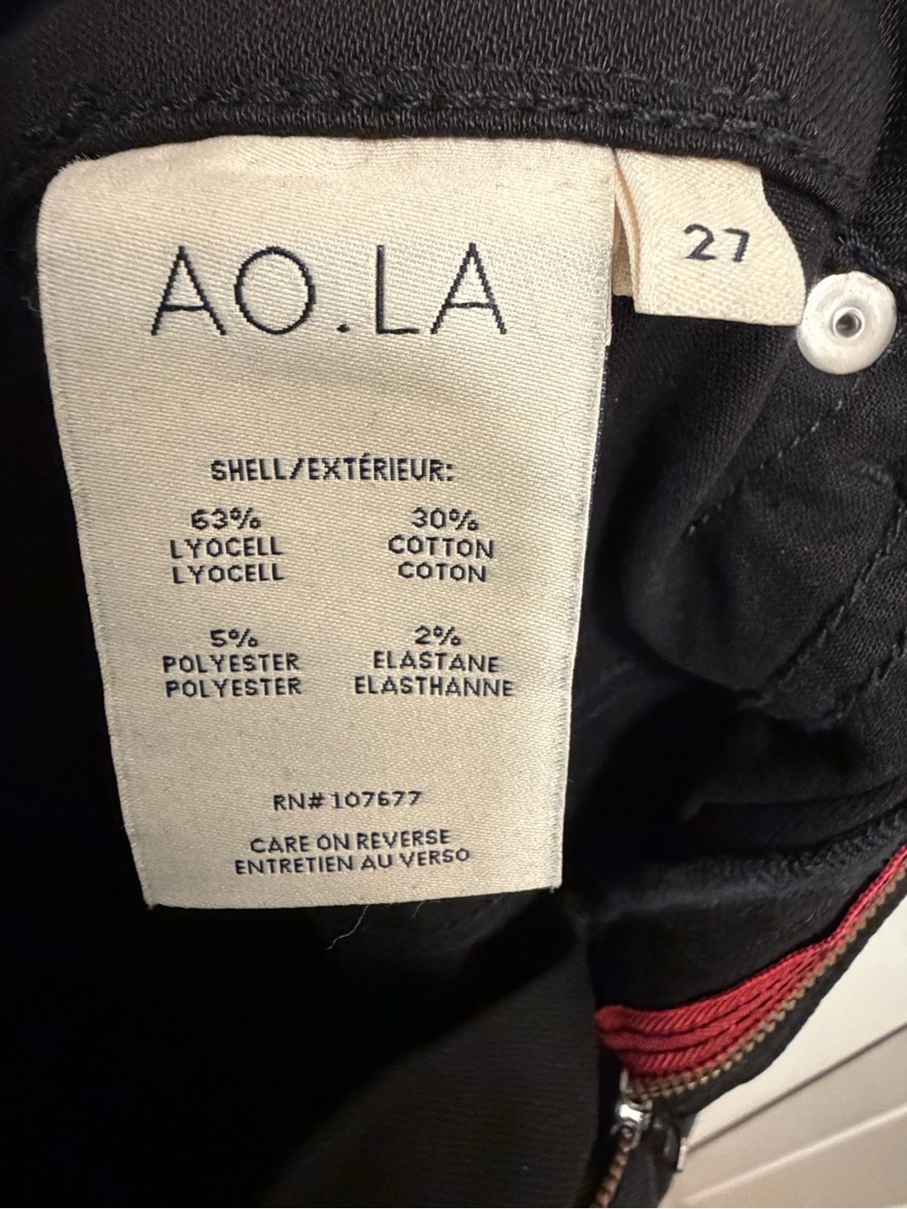 ALICE + OLIVIA Zoe Ruffled-Hem High-Rise Kick-Flare Ankle Jeans Black size 27 - Picture 6 of 7